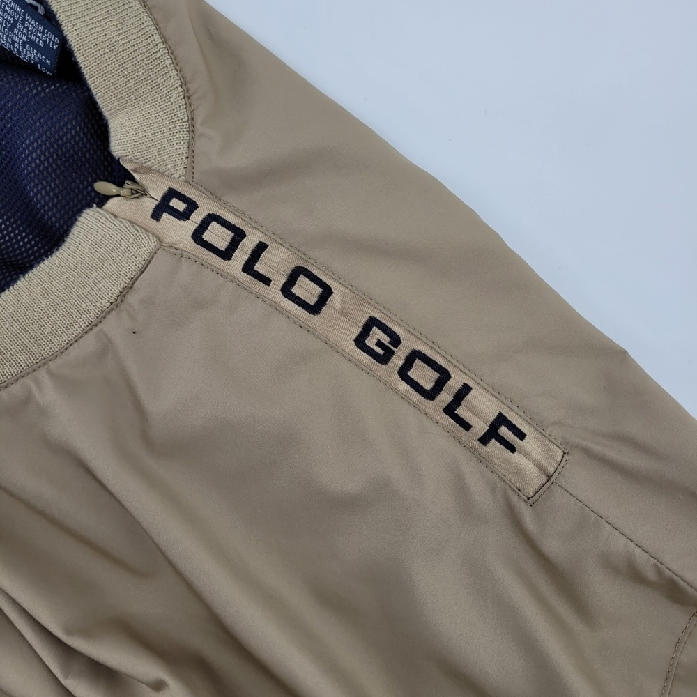 [READ] Polo Golf Ralph Lauren Windshirt Mens Medium Tan Crest Pullover Jacket - Picture 7 of 9